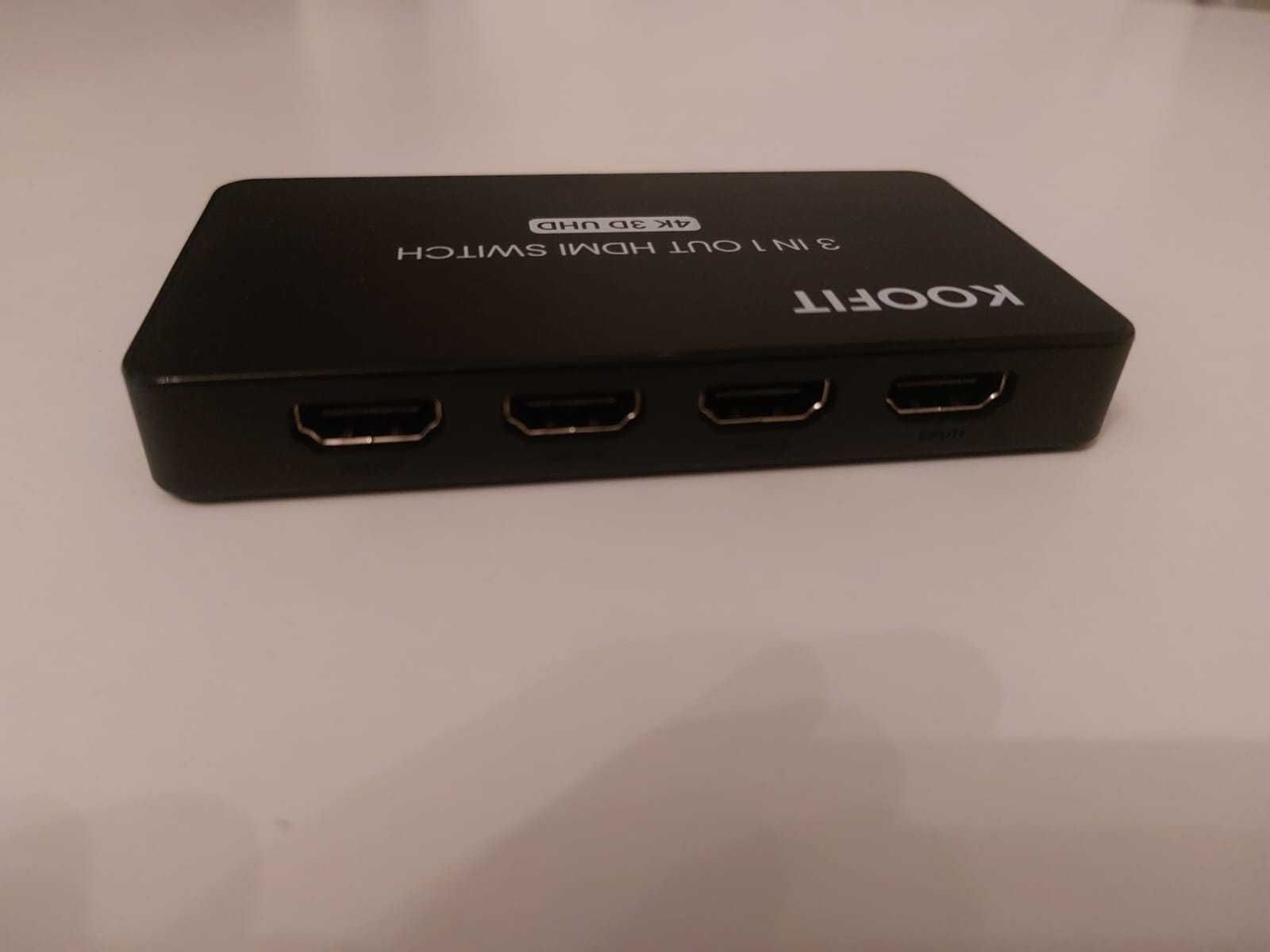 Przełącznik HDMI 3w1 Koofit 4K 3D UHD