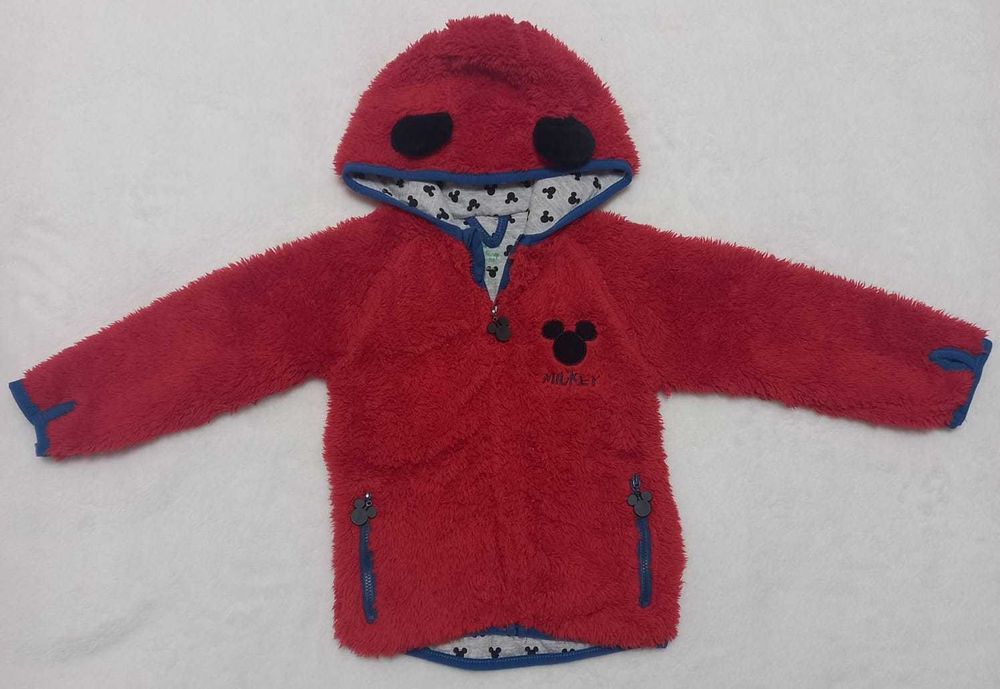 Bluza chłopięca ocieplana Disney Myszka Mickey 92 czerwona