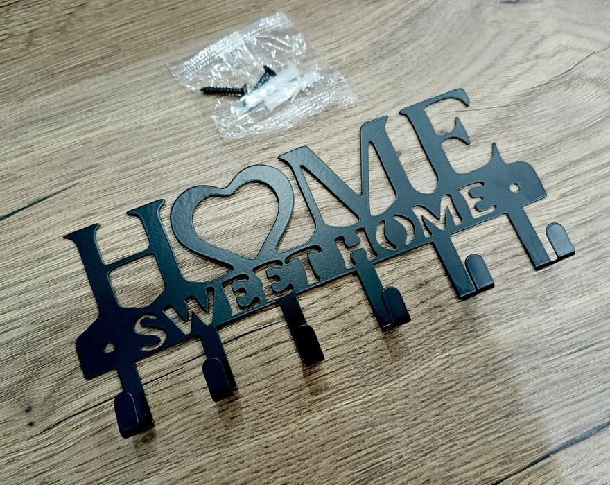 Śliczna nowa ozdoba na ścianę wieszak na klucze Home  6 haczyków