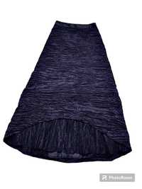 Ciemna fioletowa długa spódnica S 36 vintage goth alternative