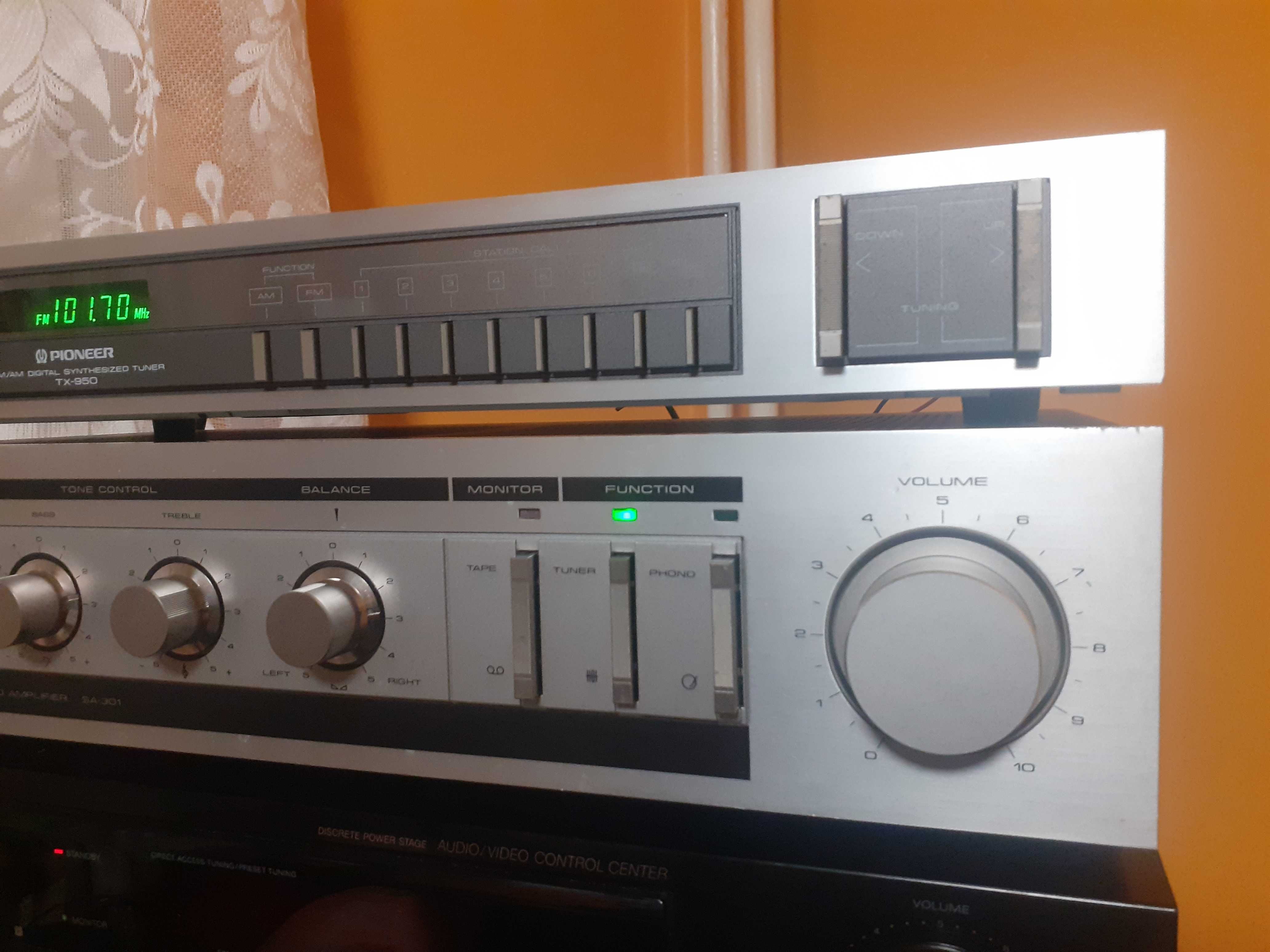 Wzmacniacz Hi Fi Pioneer SA-301 + tuner radiowy Pioneer TX-950 Vintage