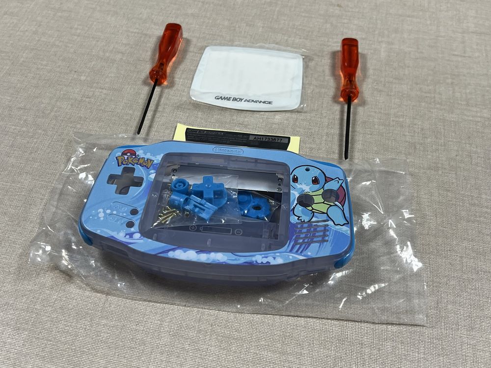 Capa / Shell Gameboy Advance Pokemon Squirtle IPS