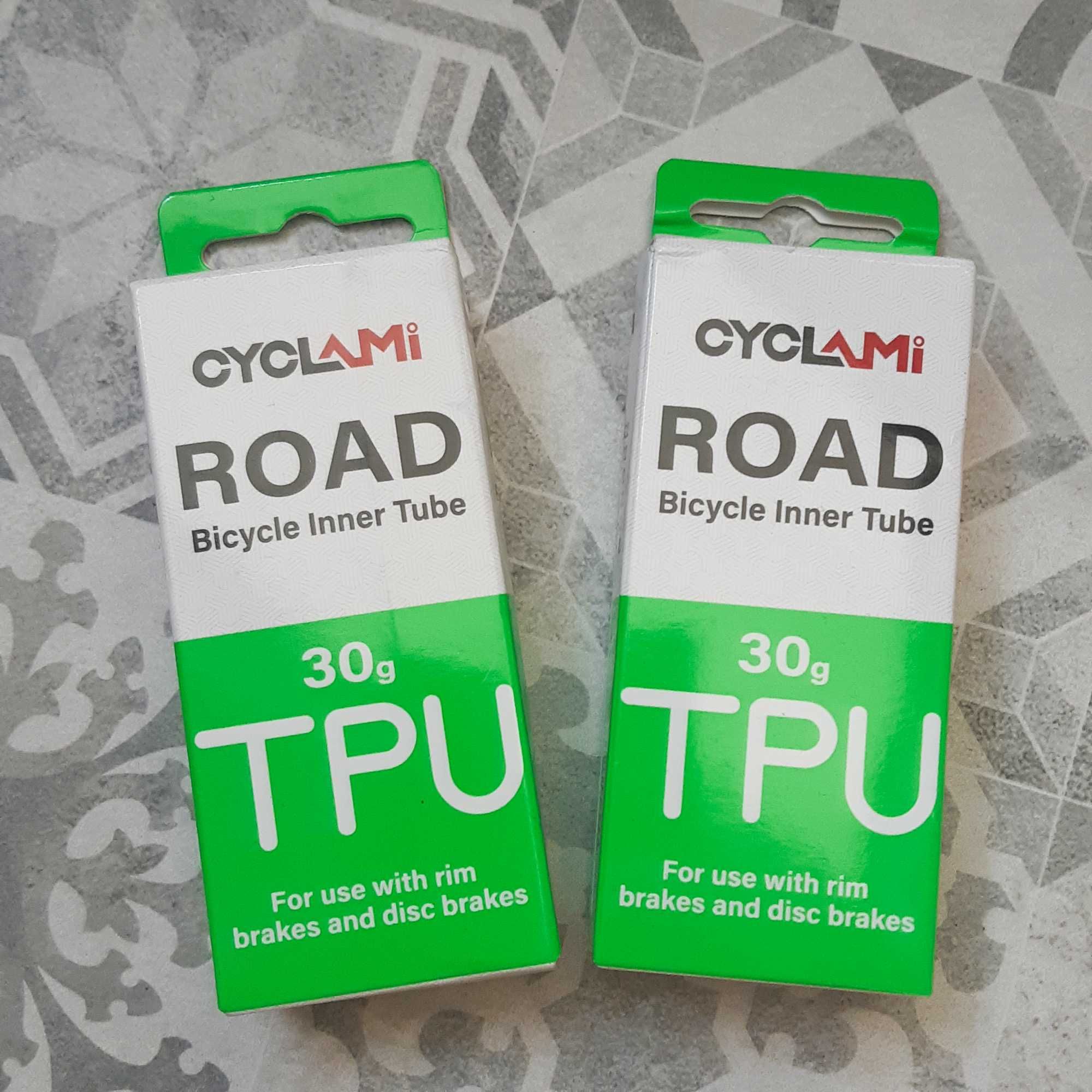 Dwie nowe dętki CYCLAMI Szosa TPU 700x18-32c Presta FV45/FV65 30g