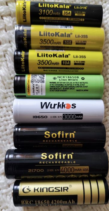 ФОНАРИКИ, sofirn 21700,wurkkos, sofirn 18650, Liitokala 18650