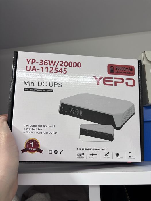 ДБЖ для роутера (маршрутизаторів) Yepo Mini DC-UPS YP-36W 20000 mAH