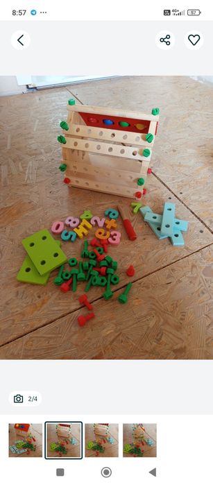 Дерев'яний конструктор будиночок