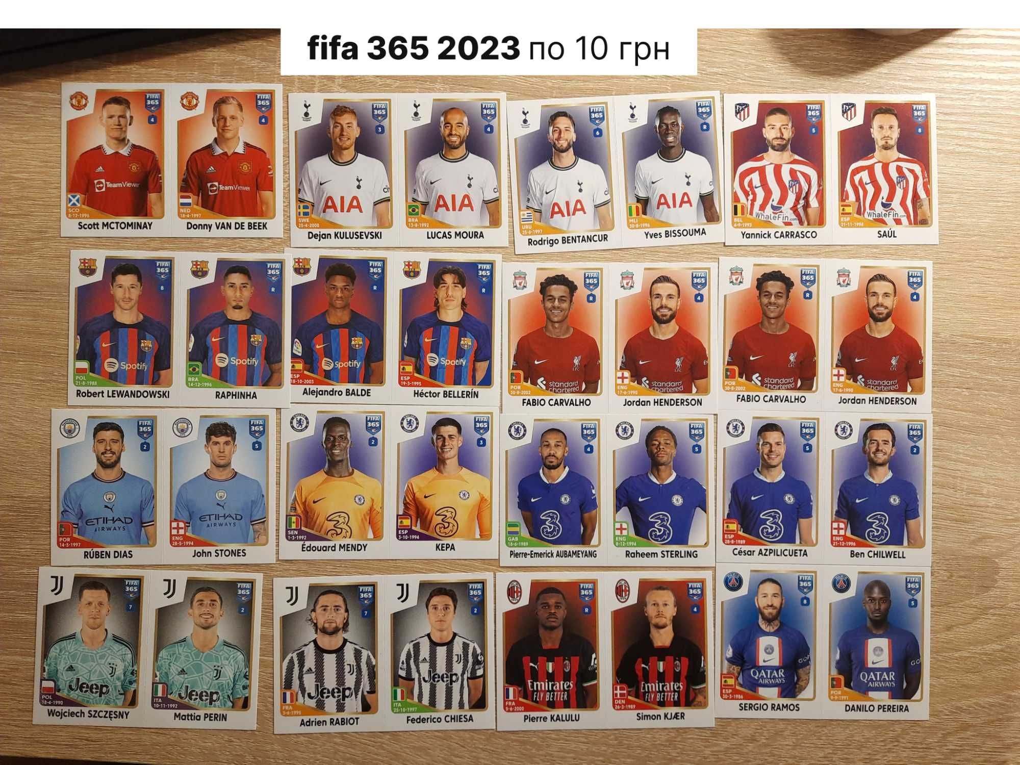 Стікери Panini FIFA 365 23-24, EURO 2020, Premier League, World Cup 22