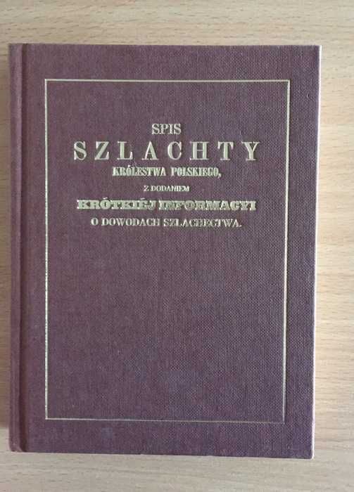Spis szlachty Królestwa Polskiego, reprint - 1851