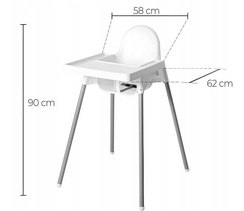 Nowoczesne Krzesło Krzesełko Do Karmienia Fotelik + Taca *WYPRZEDAŻ*