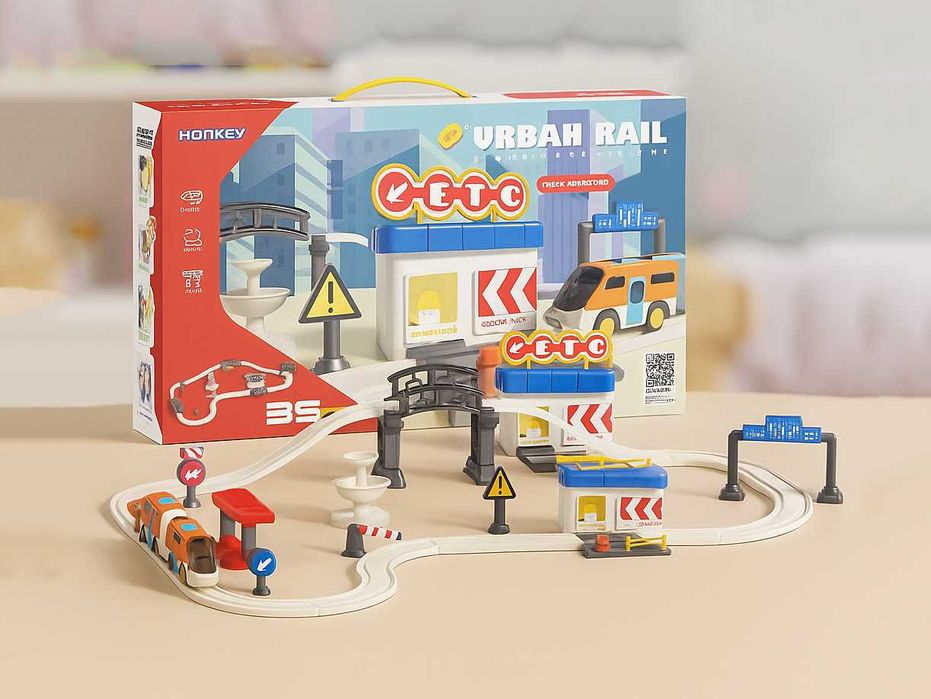 Іграшкова залізна дорога залізниця потяг поїзд дитячий паровоз дітей