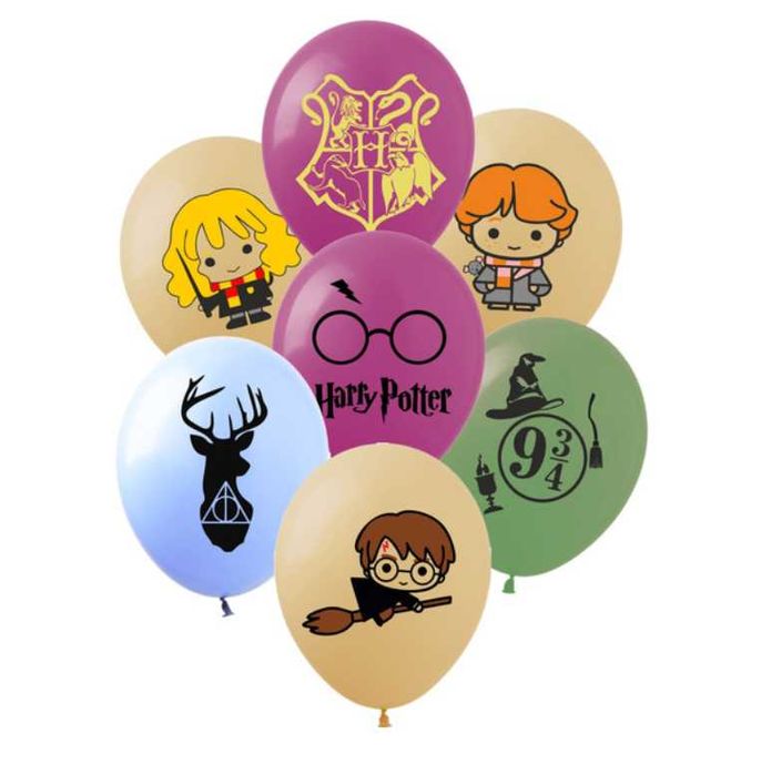 Harry Potter balony gumowe z nadrukiem 7 szt. mix