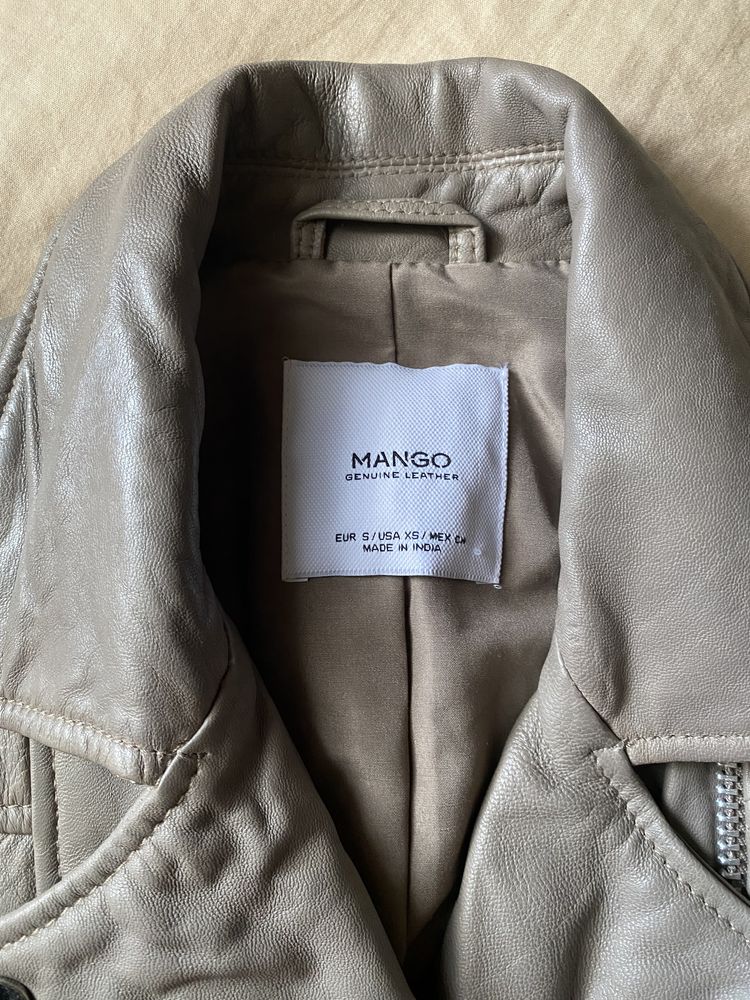 Шкіряна куртка-косуха від mango