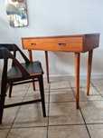 Konsola tekowa,małe biurko,skandynawski design,Szwecja,mid-century