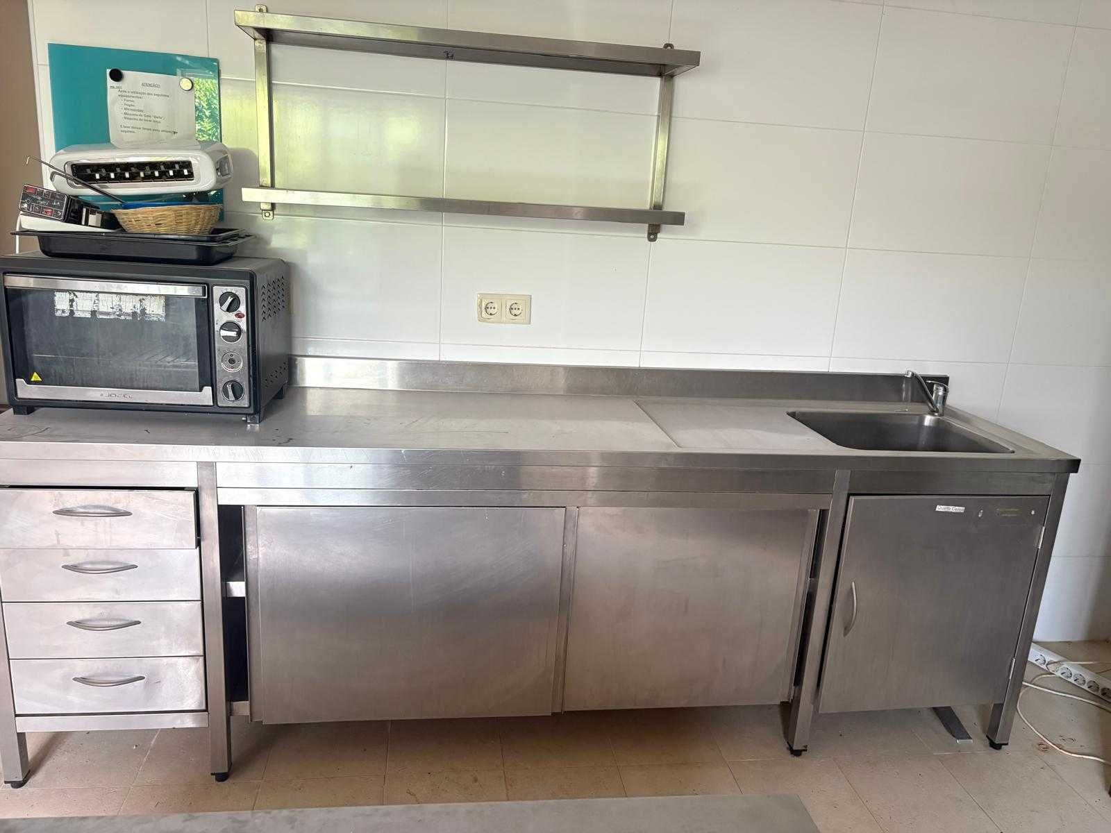 Cozinha de restauração em inox