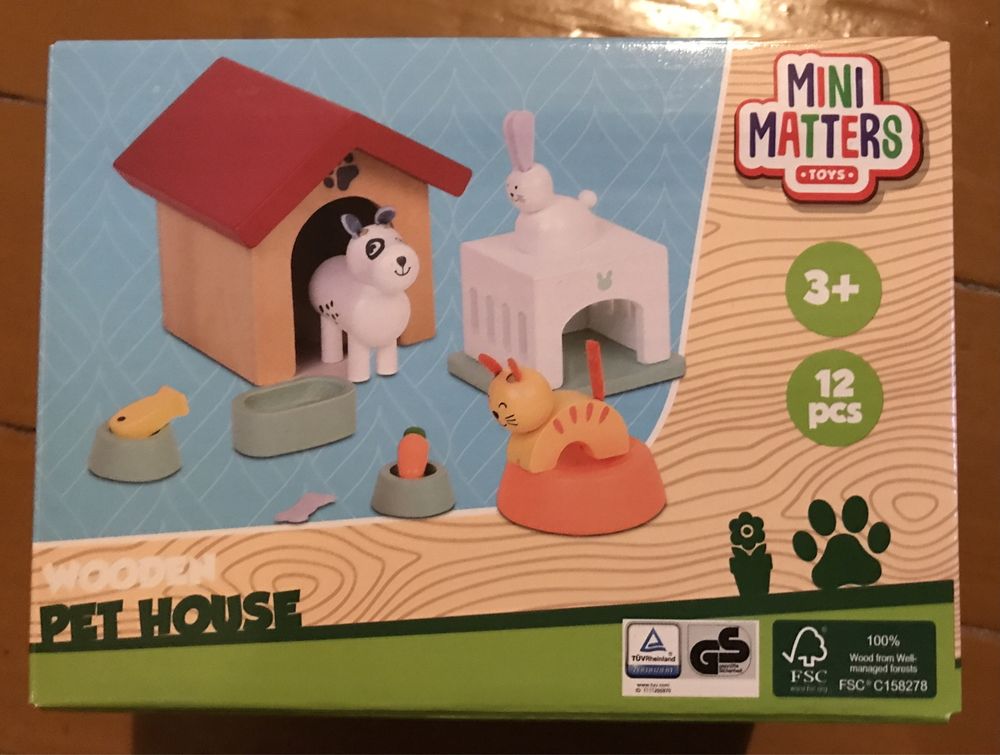 Akcesoria do domku dla lalek, domek dla zwierząt, zabawka drewniana