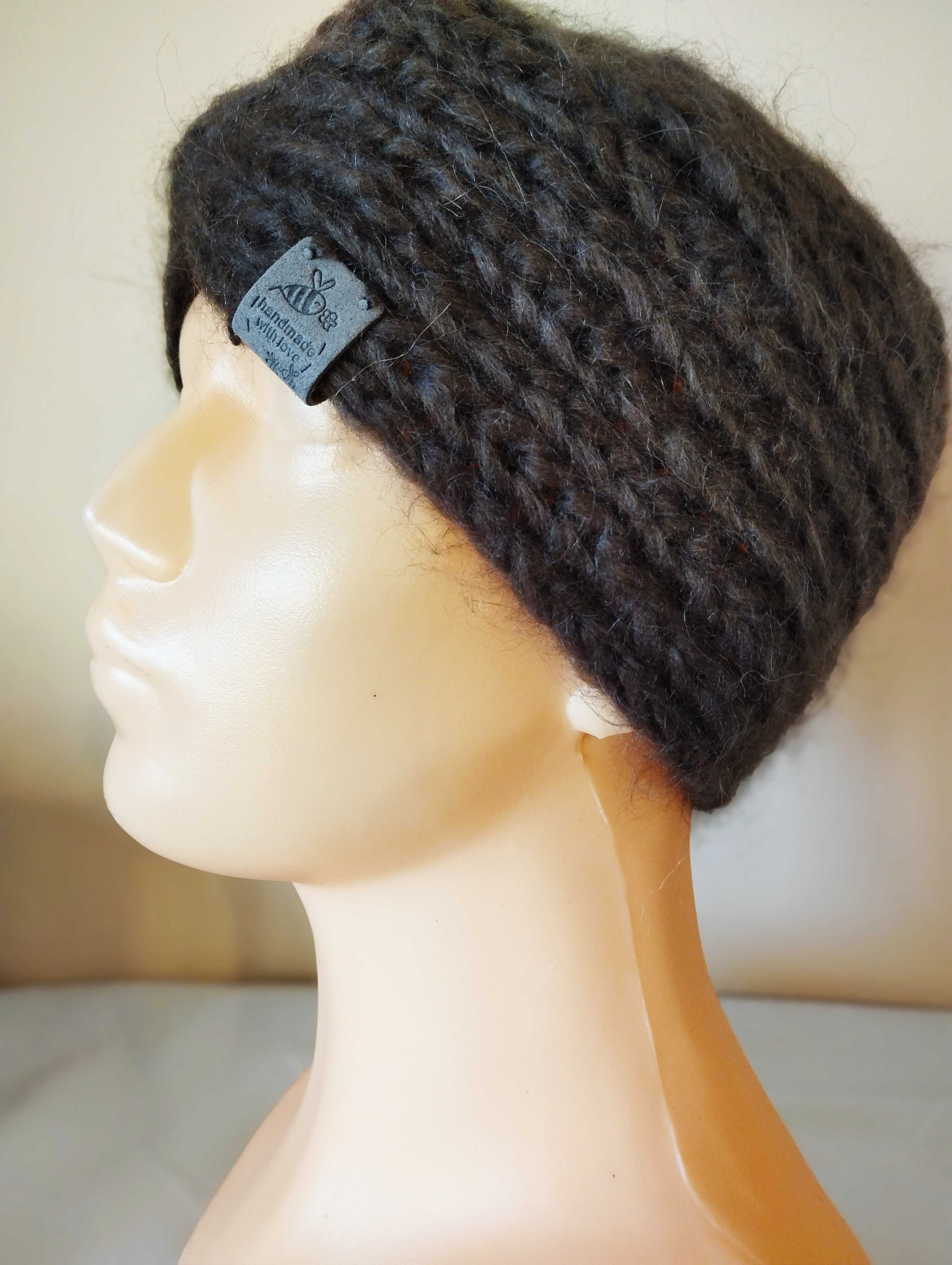Opaska turban z moheru;  handmade