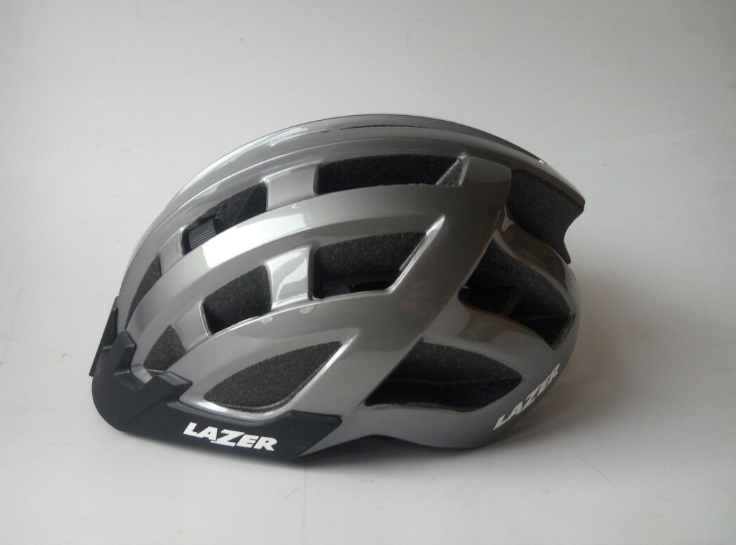 Шлем Laser Compact 54-61cm серый глянцевый велошлем новый оригинальный