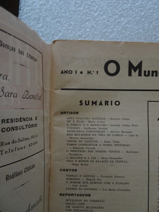 Rara revista nº 1 - O Mundo Ilustrado Junho 1952