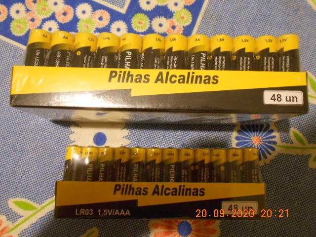 lote de pilhas alcalinas 2x48 pilhas 10€ ATENÇÃO LER O ANUNCIO