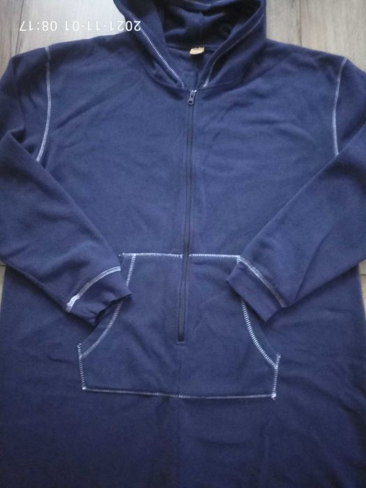 Мягкий флисовый комбинезон/ пижама Оak Valley р.62-64 синего цвета