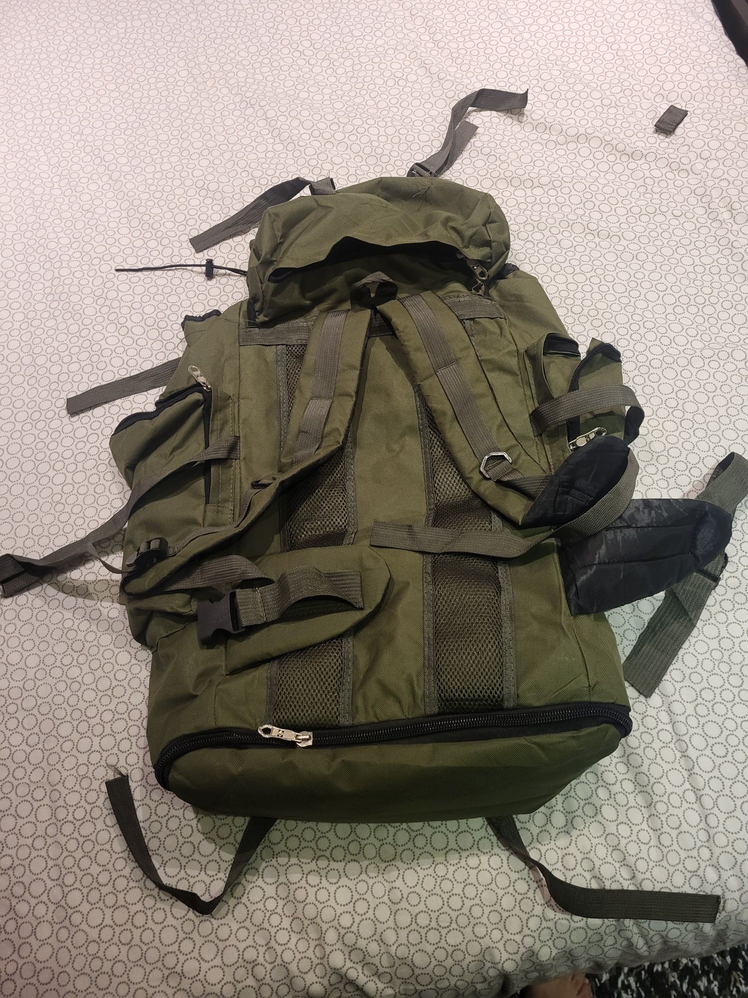 Mochila Militar Campismo Bushcraft Verde 50L