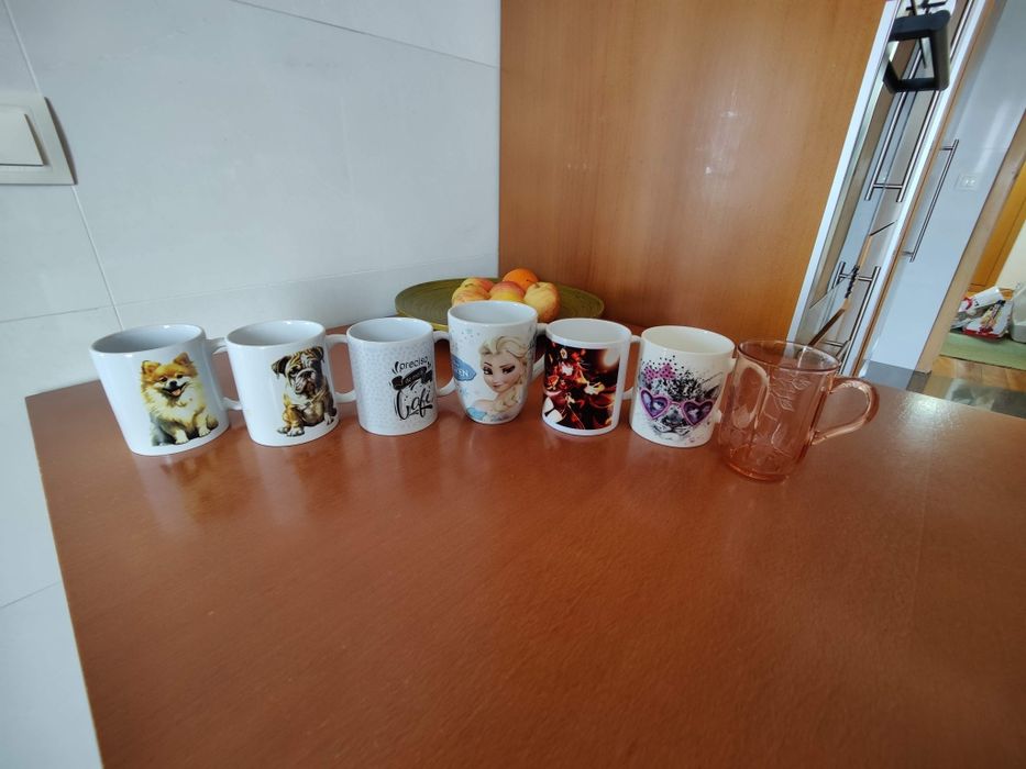Conjunto de 7 chávenas