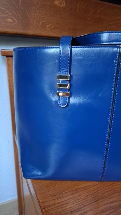 Torebka shopperka granatowa