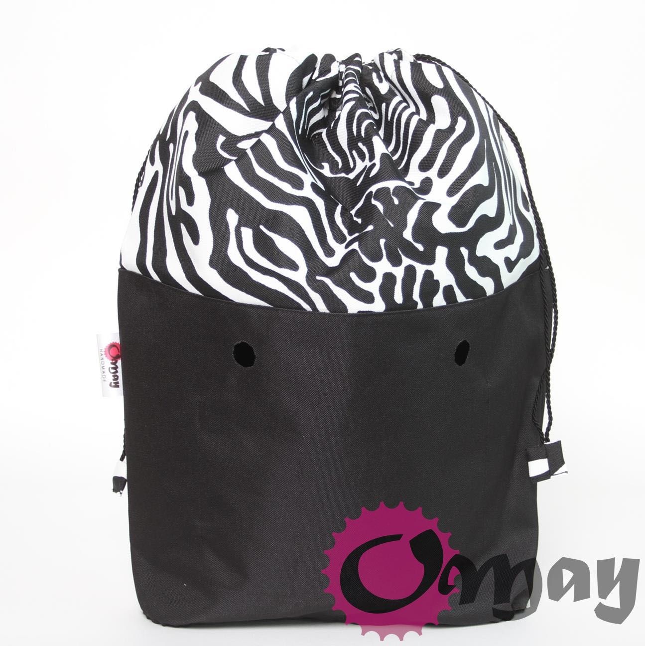 organizer OBAG STANDARD Worek zebra czarno-biała 2 kieszenie OMAY