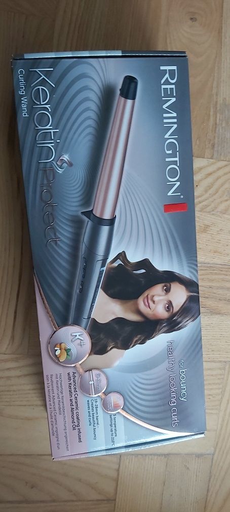Nowa lokówka stożkowa remington 210° keratin protect curling wand