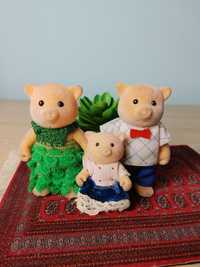 Sylvanian Family Baeren Familie Calico Critters świnie świnki rodzina