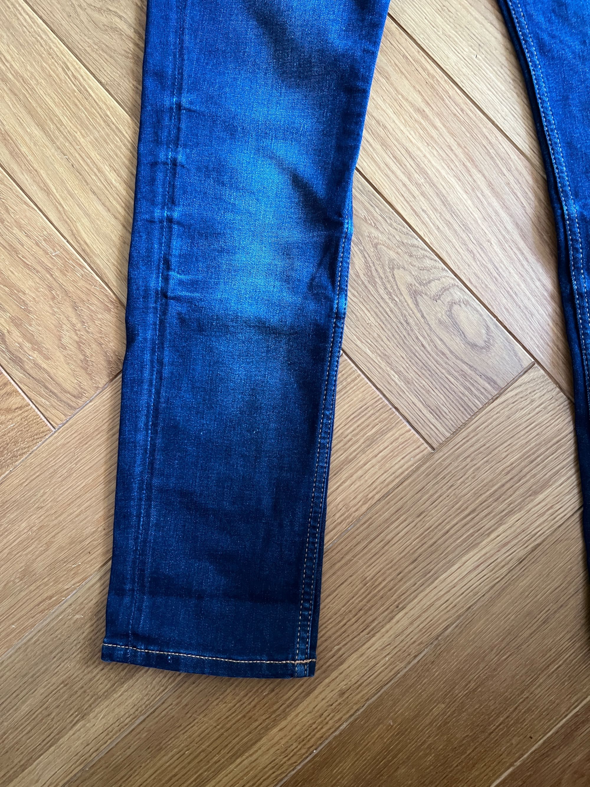 H&M granatowe spodnie jeansy 158 super stretch