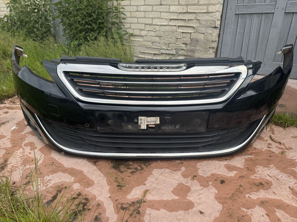 Бампер Пежо 308, Т9,Peugeot 308sw,чорний(KTV)