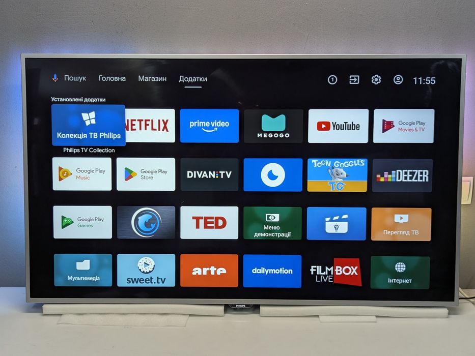Philips 55PUS6561 4K Ultra HD Android 8 120Hz, 16 Гб Ambilight !