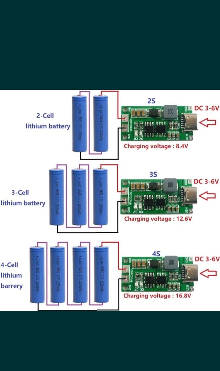 Зарядное модуль ddtccrub 2S, 3S, 4S