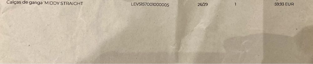 Calças Middy Straight 26 Levis