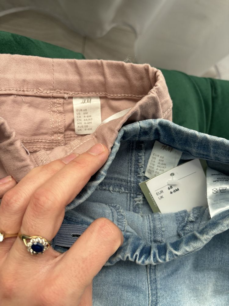 Spodnie Jegginsy jeansy niemowlęce r.68 H&M nowe