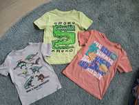 Zestaw 3x t-shirt koszulka dla chłopca r. 122 h&m smyk stan bdb