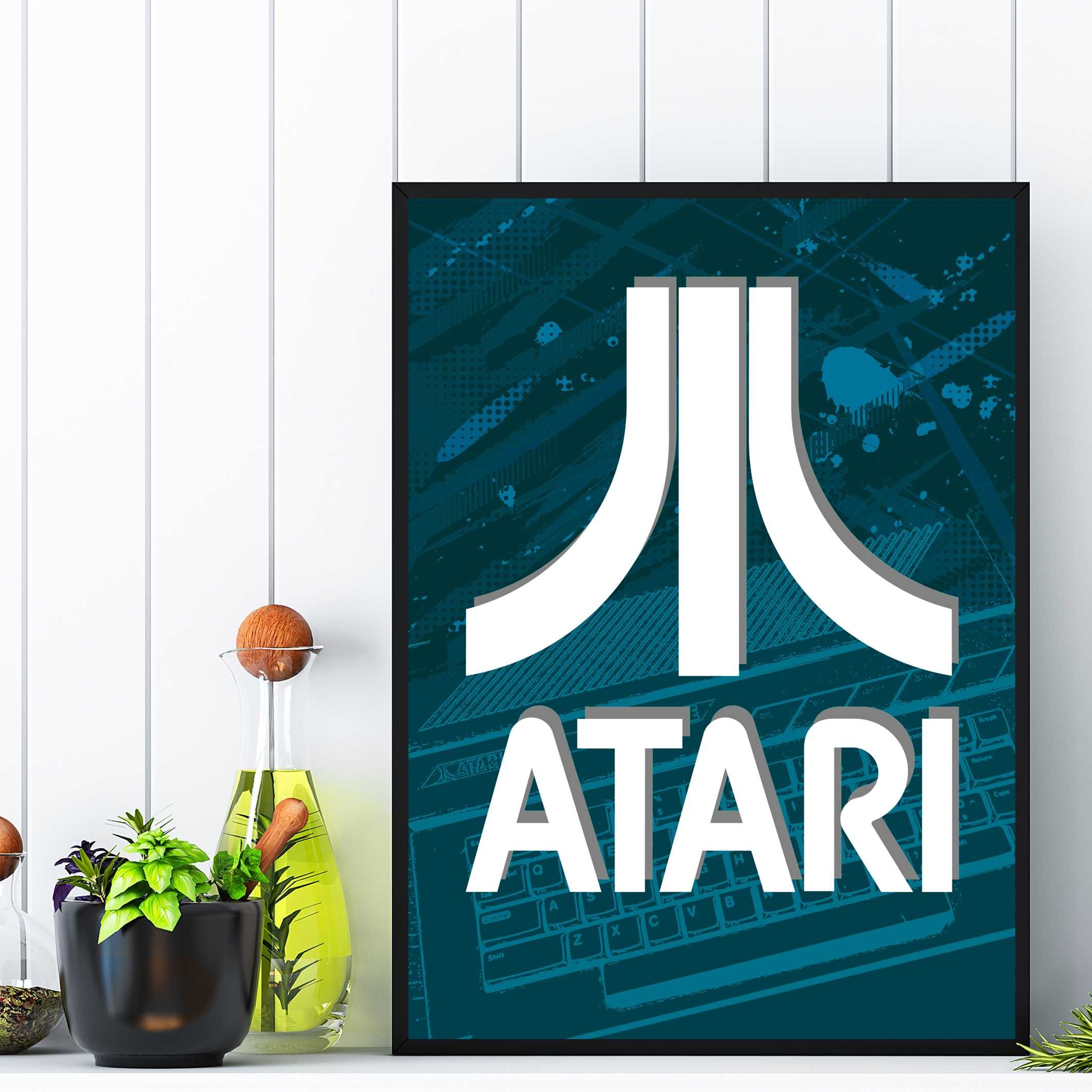 atari obraz do salonu, plakat atari, plakat komputer atari