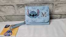 Portfel Disney Stitch z niebieskiej skóry ekologicznej PRIMARK