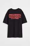 T-shirt oversize z nadrukiem