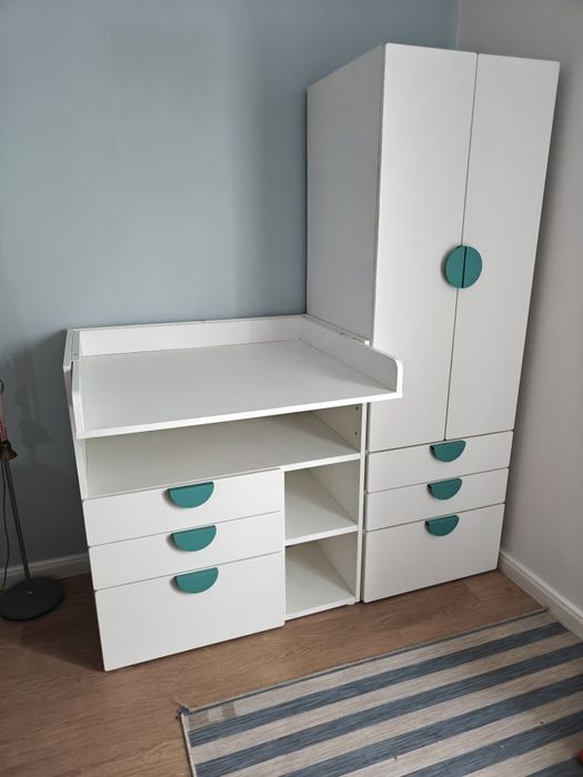 Komplet mebli: szafa + komoda z przewijakiem-Pokój dziecięcy jak nowy!