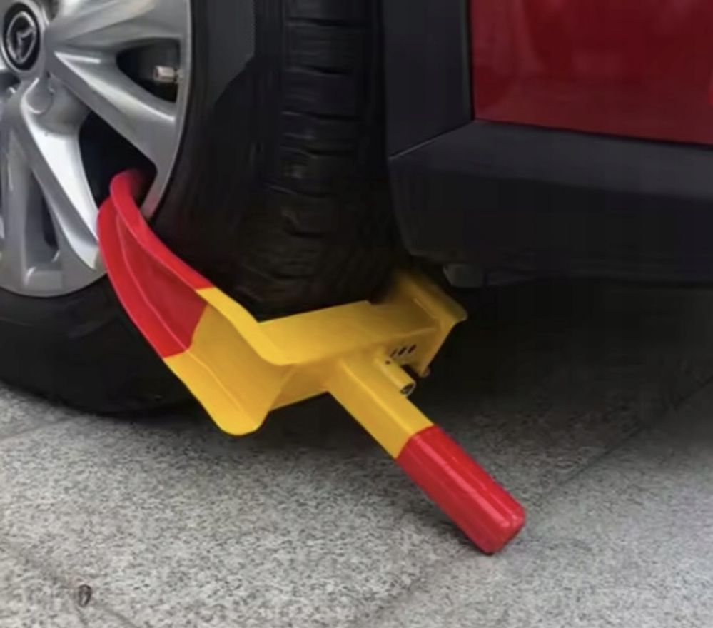 Blokada na koło antykradzieżowa, auto osobowe, przyczepka kamper