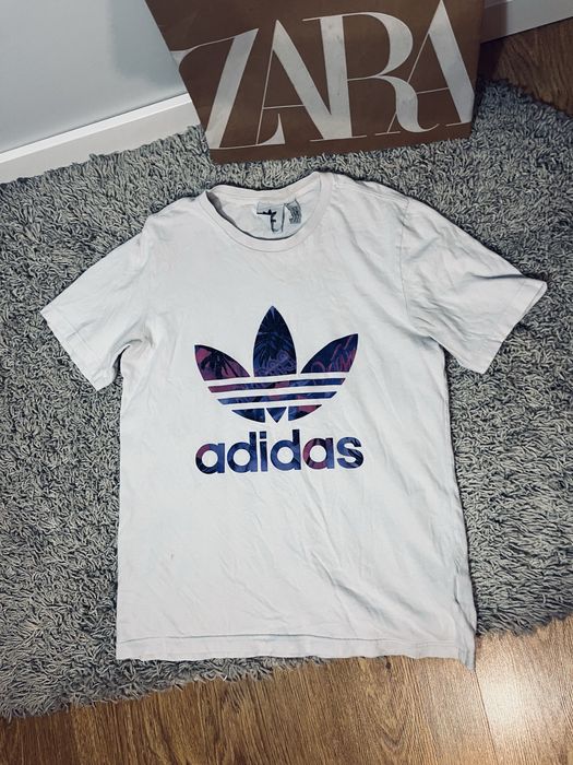 T-shirt meski adidas bialy rozm S