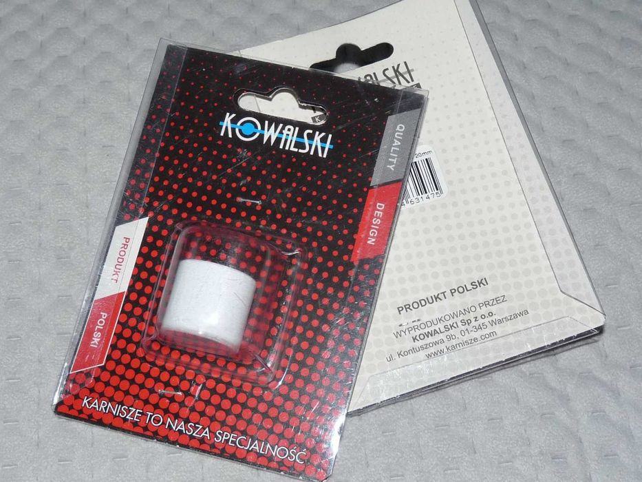 Zaślepka aluminiowa biała do karnisza 20 mm Kowalski