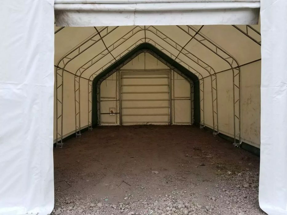 Hala namiotowa 6,1x9,76m podwójna KRATOWNICA | solidna plandeka PVC!