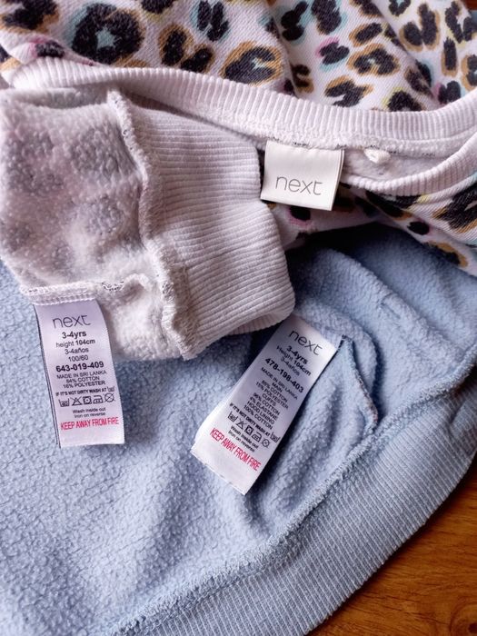 Next 2pack rozsuwana bluza kaptur kwiaty 104 bluzy panterka