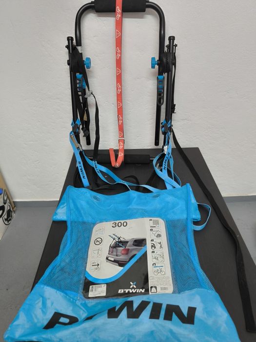 Bagażnik rowerowy na klapę auta BTwin 300 - 3 rowery