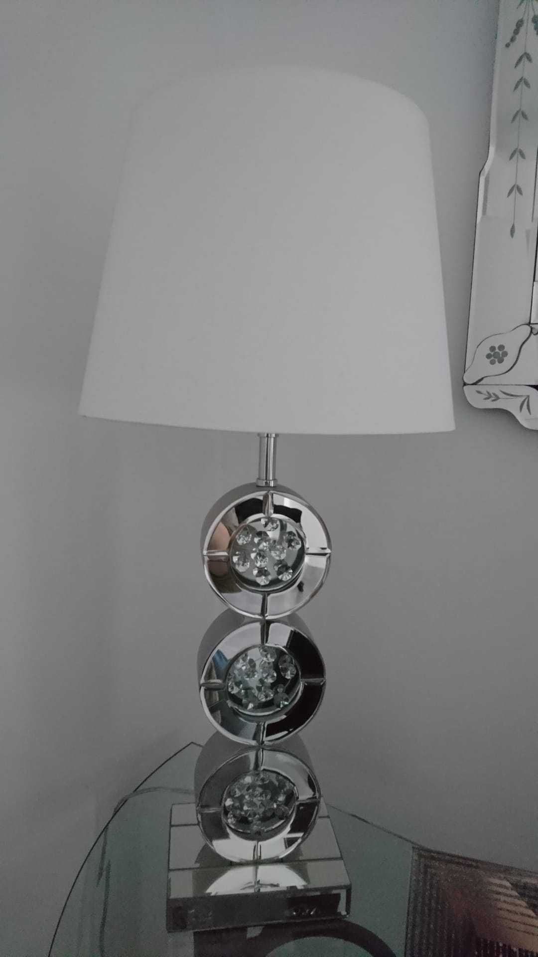 Lampy glamour z abażurem kryształki