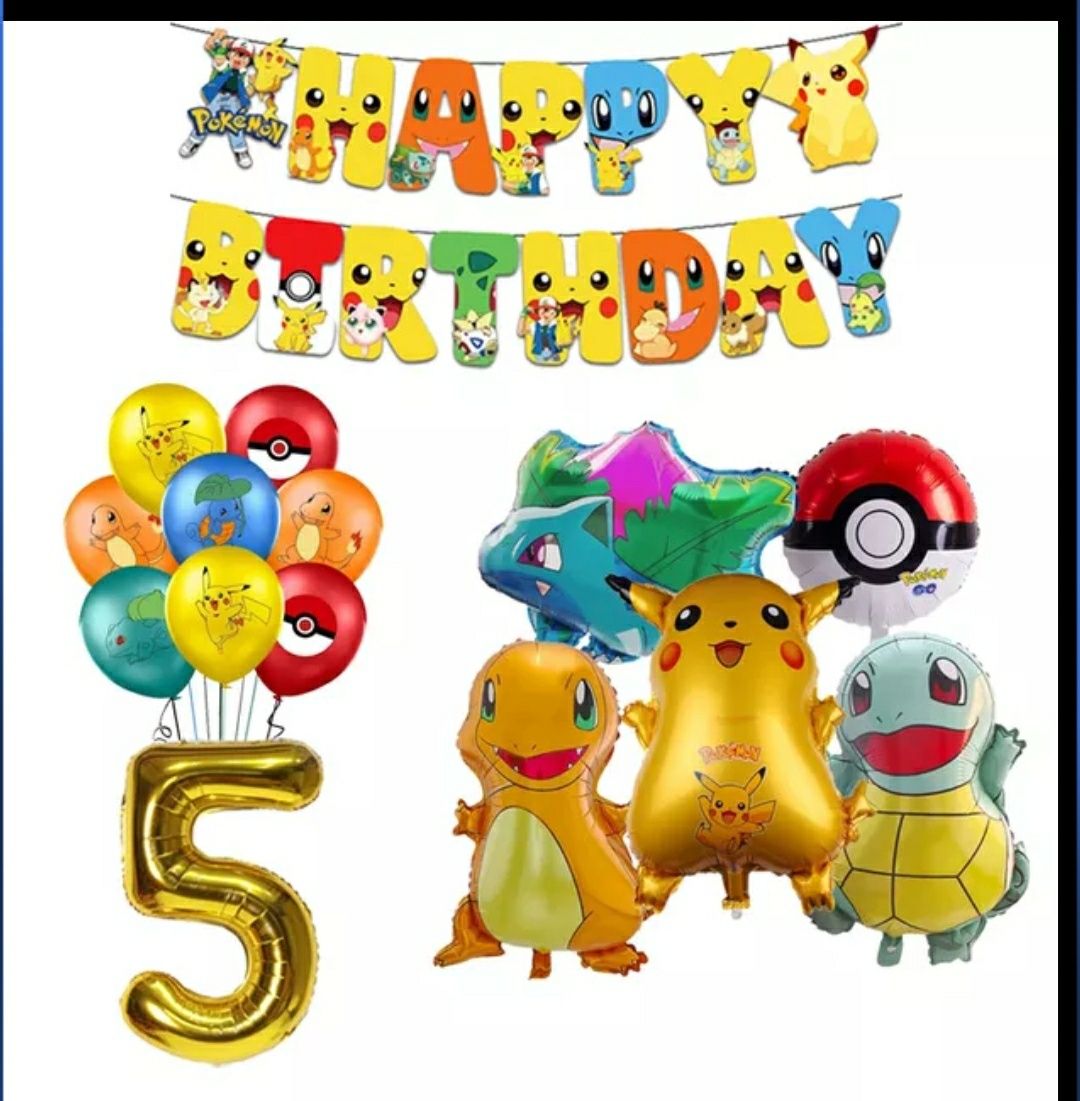 Decoração Festa Aniversário Pokemon Pikachu 2 a 8 anos NOVO