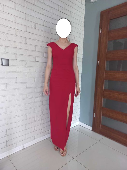 Czerwona sukienka maxi rozm. 36